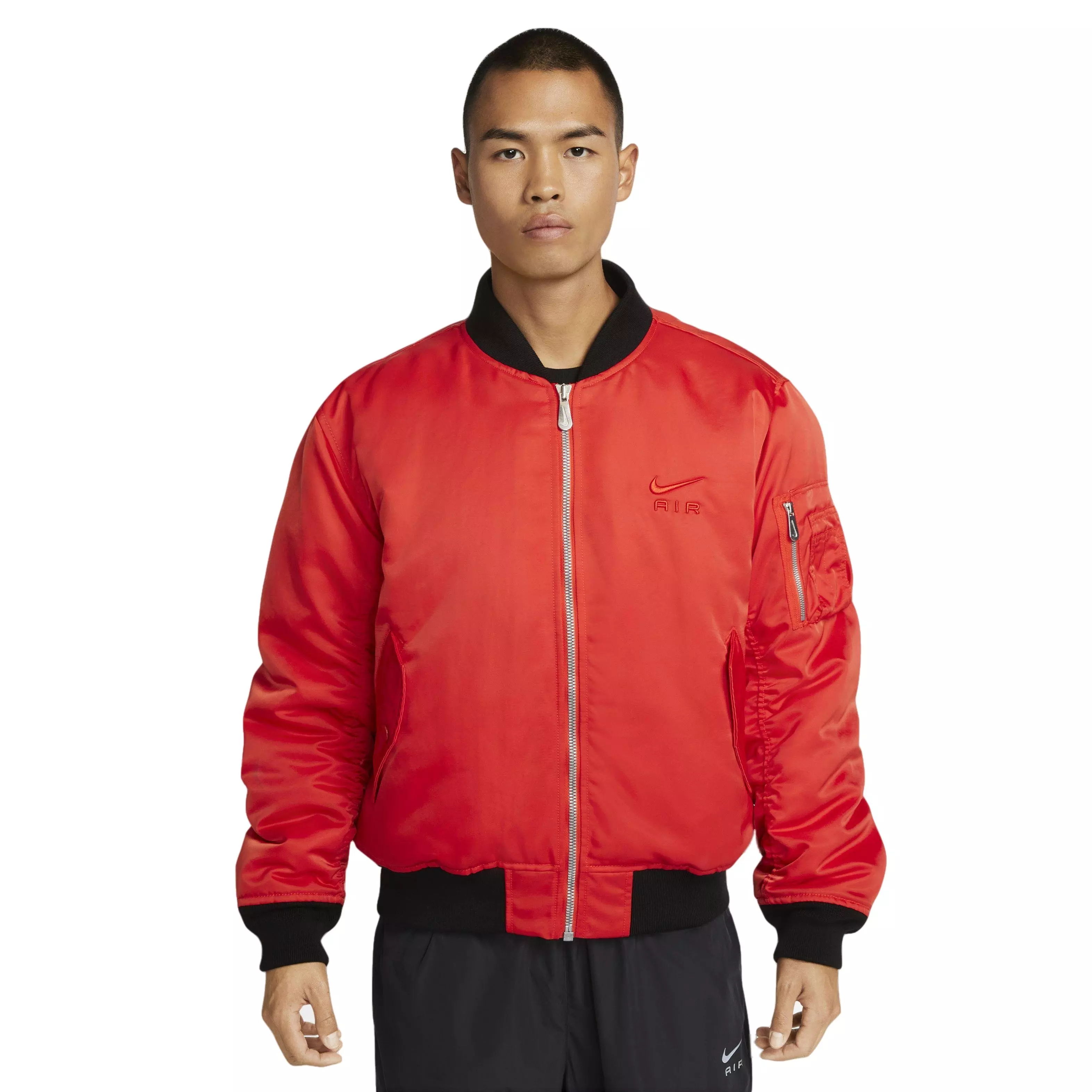 Red nike best sale bomber jacket